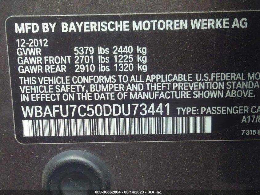 2013 BMW 5 SERIES 535I XDRIVE - WBAFU7C50DDU73441