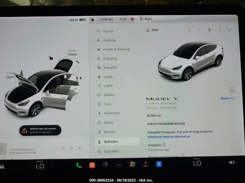 2021 TESLA MODEL Y LONG RANGE - 5YJYGDEE8MF204238