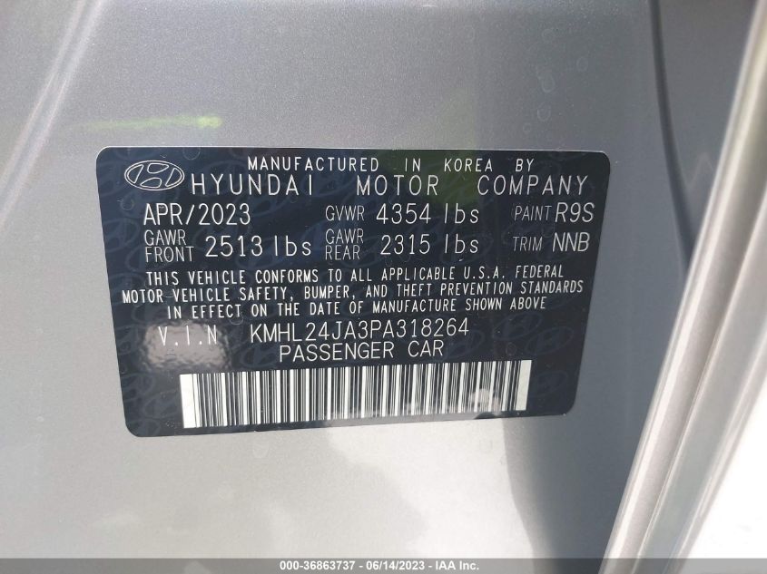 2023 HYUNDAI SONATA SE - KMHL24JA3PA318264