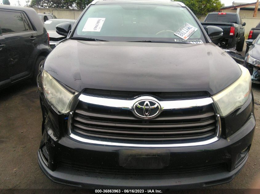 2015 TOYOTA HIGHLANDER XLE - 5TDKKRFH2FS105147