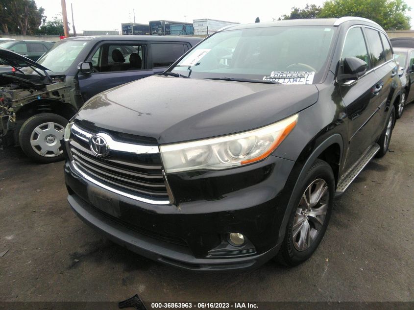 2015 TOYOTA HIGHLANDER XLE - 5TDKKRFH2FS105147