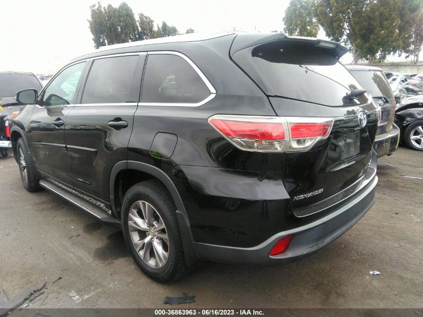 2015 TOYOTA HIGHLANDER XLE - 5TDKKRFH2FS105147