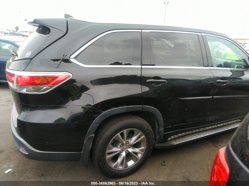2015 TOYOTA HIGHLANDER XLE - 5TDKKRFH2FS105147