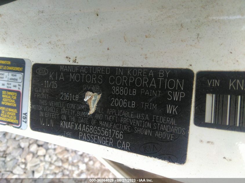 2016 KIA FORTE LX - KNAFX4A68G5561766