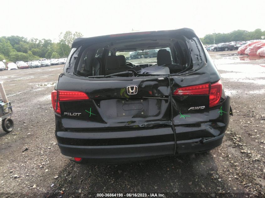 2016 HONDA PILOT EX-L - 5FNYF6H57GB082387