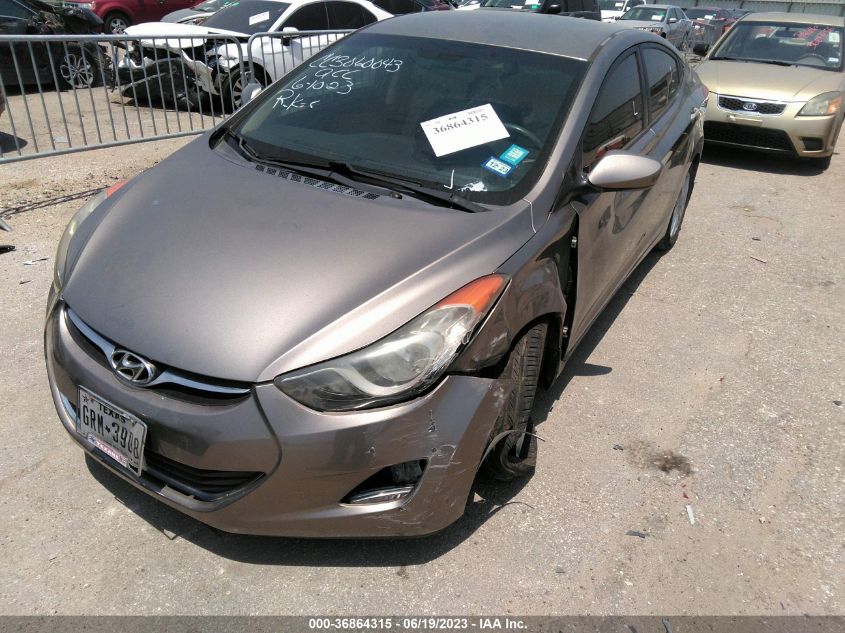 2013 HYUNDAI ELANTRA GLS - 5NPDH4AE5DH214678