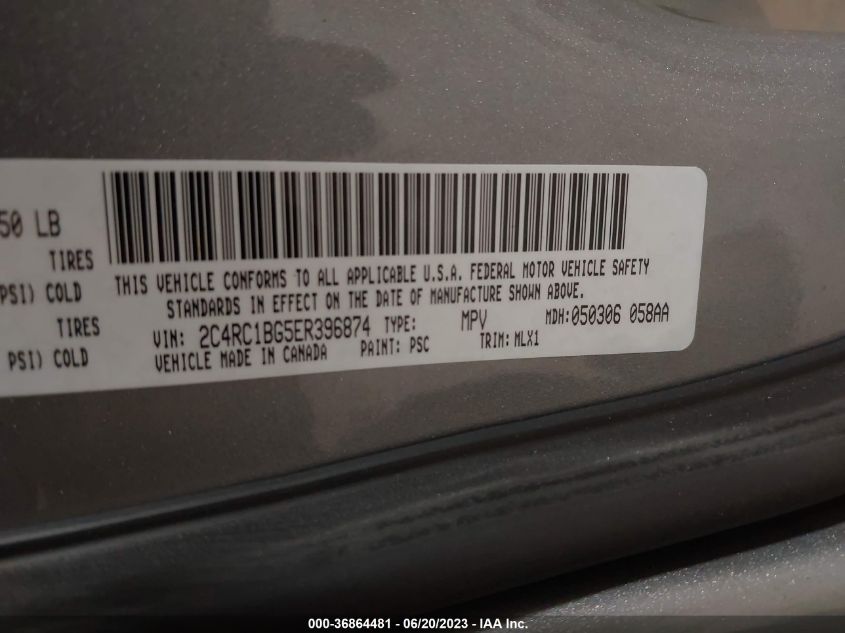 2014 CHRYSLER TOWN & COUNTRY TOURING - 2C4RC1BG5ER396874