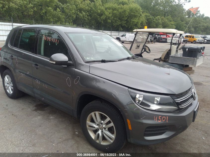 2013 VOLKSWAGEN TIGUAN S W/SUNROOF - WVGBV3AX2DW612058