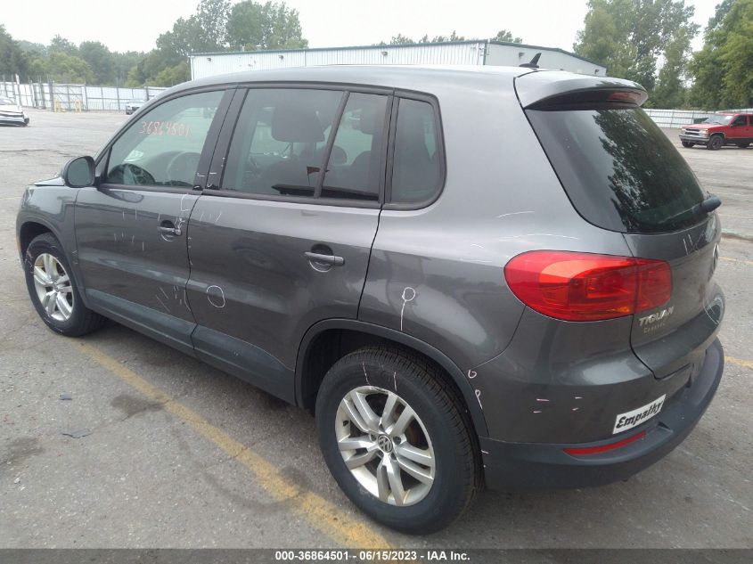 2013 VOLKSWAGEN TIGUAN S W/SUNROOF - WVGBV3AX2DW612058