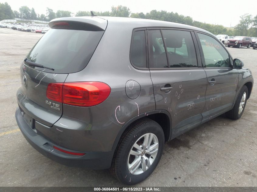 2013 VOLKSWAGEN TIGUAN S W/SUNROOF - WVGBV3AX2DW612058