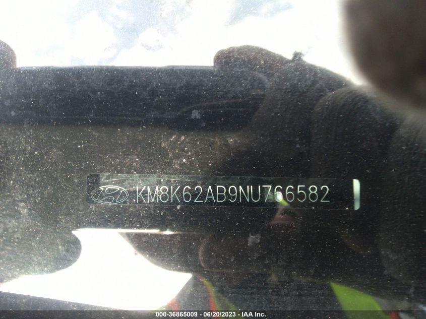 2022 HYUNDAI KONA SEL - KM8K62AB9NU766582