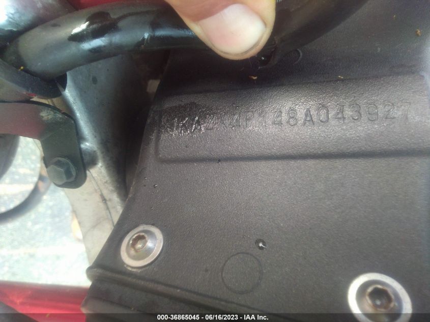 2008 KAWASAKI ZX600 P - JKAZX4P148A043927