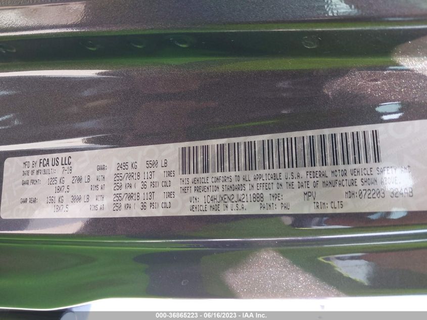 2018 JEEP WRANGLER UNLIMITED SAHARA - 1C4HJXEN2JW211888