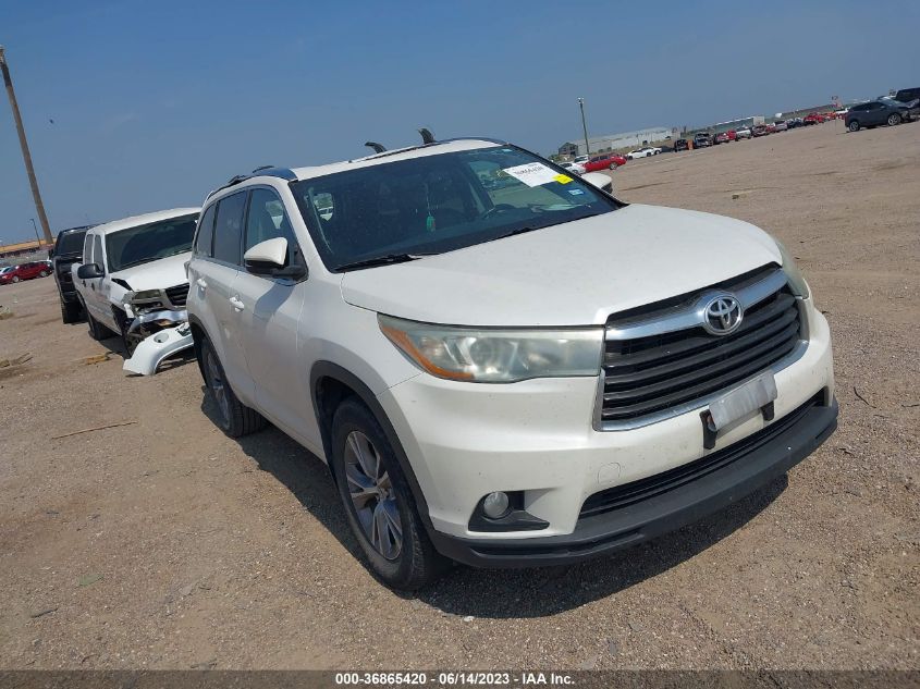 2015 TOYOTA HIGHLANDER XLE - 5TDKKRFH8FS118842