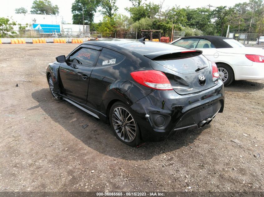 2013 HYUNDAI VELOSTER TURBO W/BLACK INT - KMHTC6AE3DU180893