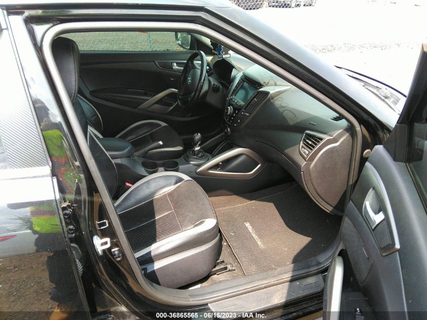 2013 HYUNDAI VELOSTER TURBO W/BLACK INT - KMHTC6AE3DU180893