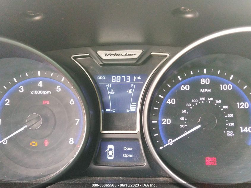 2013 HYUNDAI VELOSTER TURBO W/BLACK INT - KMHTC6AE3DU180893