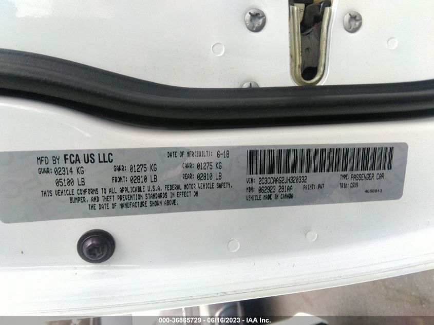 2018 CHRYSLER 300 TOURING - 2C3CCAAG2JH320332