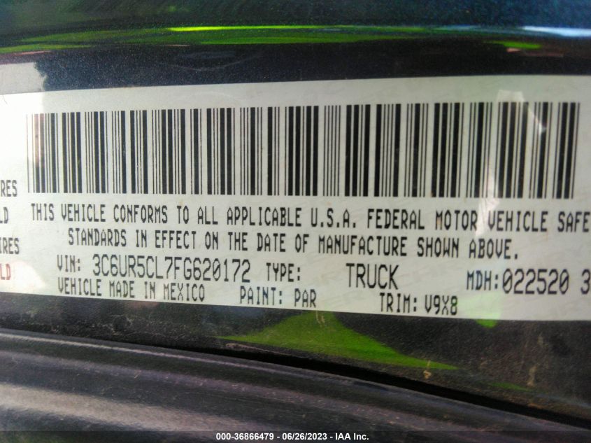 2015 RAM 2500 TRADESMAN - 3C6UR5CL7FG620172