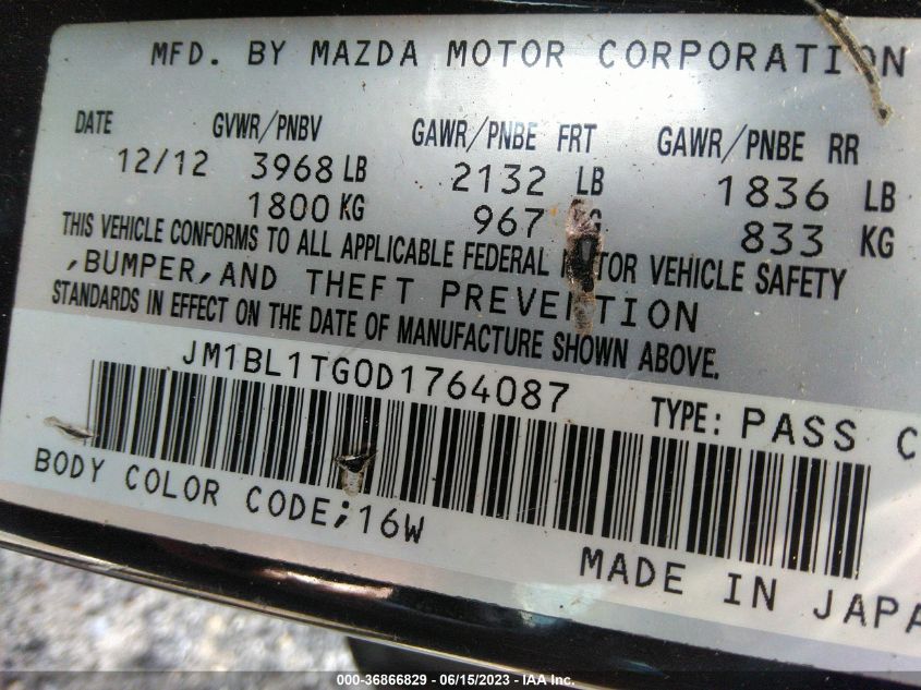 2013 MAZDA MAZDA3 I SV - JM1BL1TG0D1764087