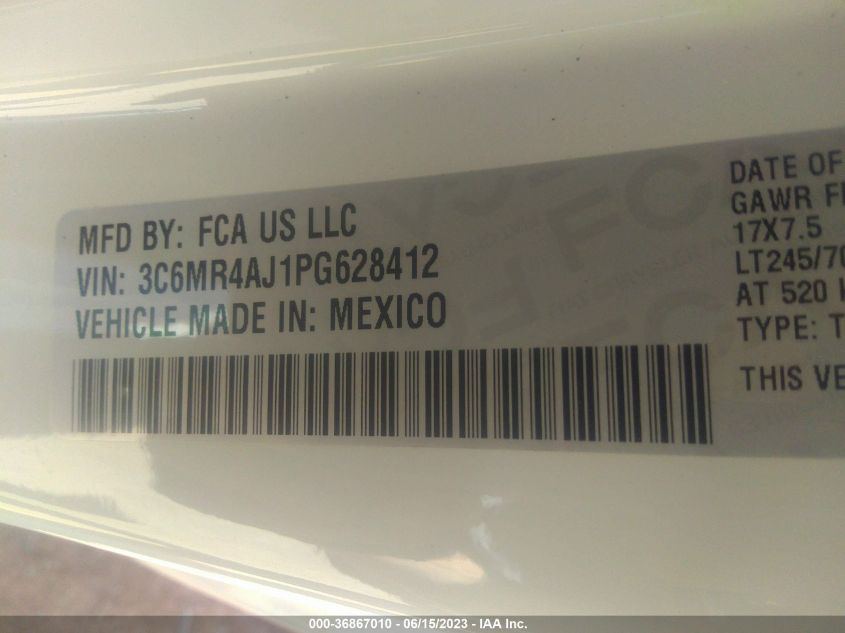 2023 RAM 2500 TRADESMAN - 3C6MR4AJ1PG628412