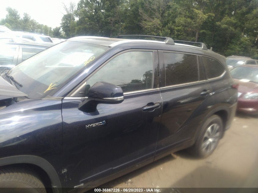 2021 TOYOTA HIGHLANDER HYBRID XLE - 5TDGBRCH8MS515071