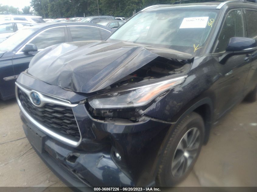 2021 TOYOTA HIGHLANDER HYBRID XLE - 5TDGBRCH8MS515071
