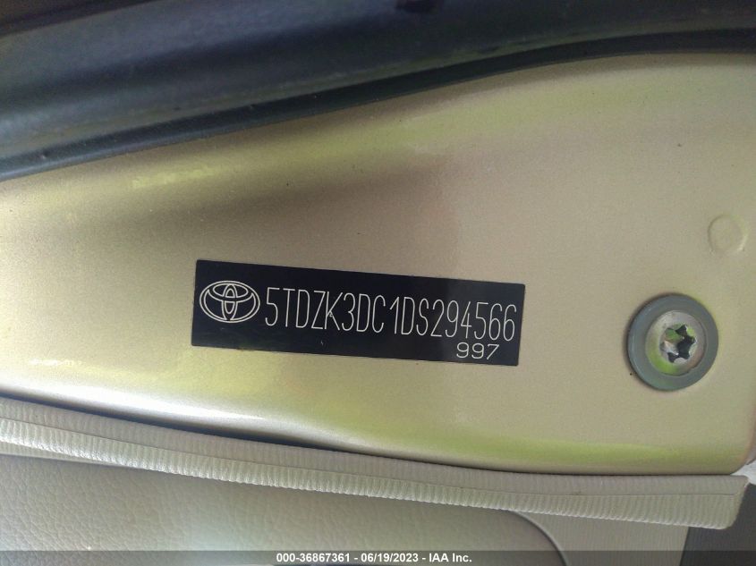 2013 TOYOTA SIENNA L - 5TDZK3DC1DS294566