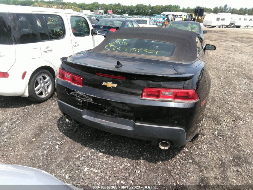 2014 CHEVROLET CAMARO LT - 2G1FB3D33E9127471