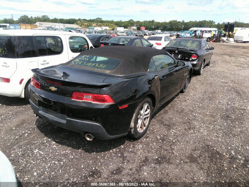 2014 CHEVROLET CAMARO LT - 2G1FB3D33E9127471