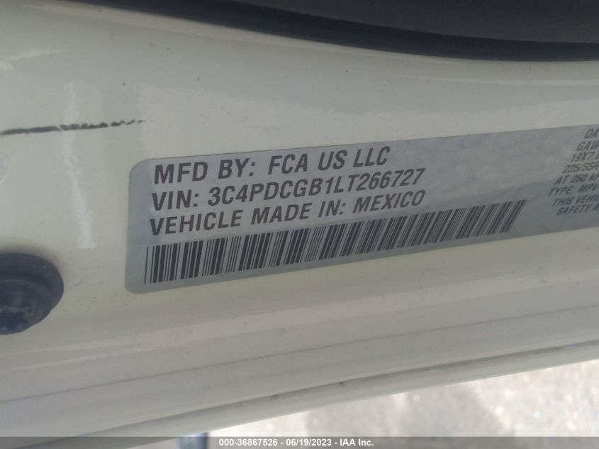 2020 DODGE JOURNEY CROSSROAD - 3C4PDCGB1LT266727