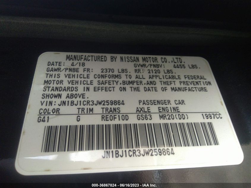 2018 NISSAN ROGUE SPORT SL - JN1BJ1CR3JW259864