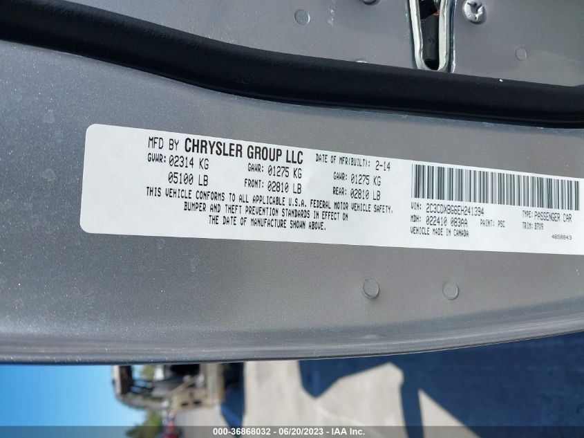 2014 DODGE CHARGER SE - 2C3CDXBG6EH241394