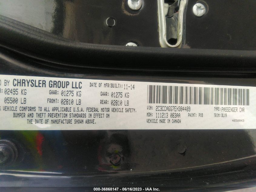 2014 CHRYSLER 300 S - 2C3CCAGG7EH384489