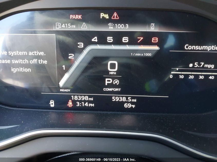 2022 AUDI Q5 SPORTBACK S LINE PREMIUM PLUS - WA15AAFY7N2068811