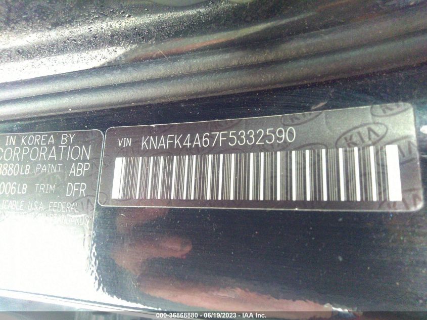 2015 KIA FORTE LX - KNAFK4A67F5332590