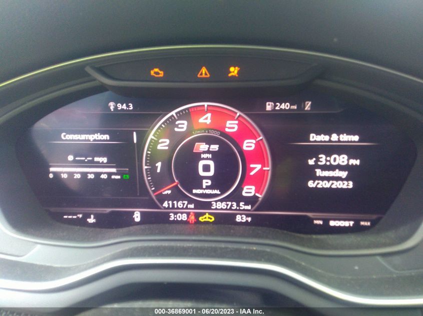 2018 AUDI S5 SPORTBACK PREMIUM PLUS WAUB4CF53JA131711