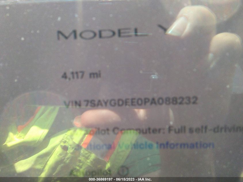 2023 TESLA MODEL Y - 7SAYGDEEOPA088232