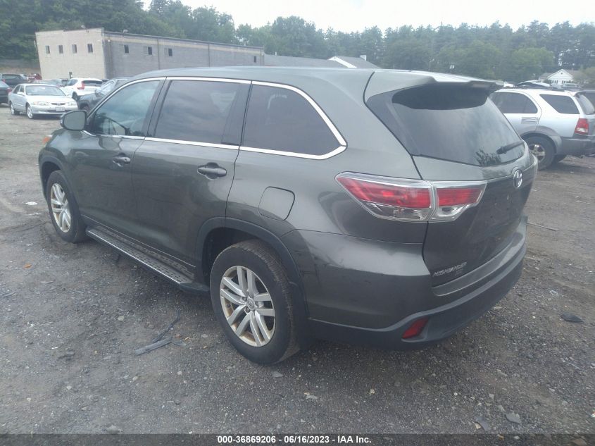 2015 TOYOTA HIGHLANDER LE - 5TDBKRFH7FS204921