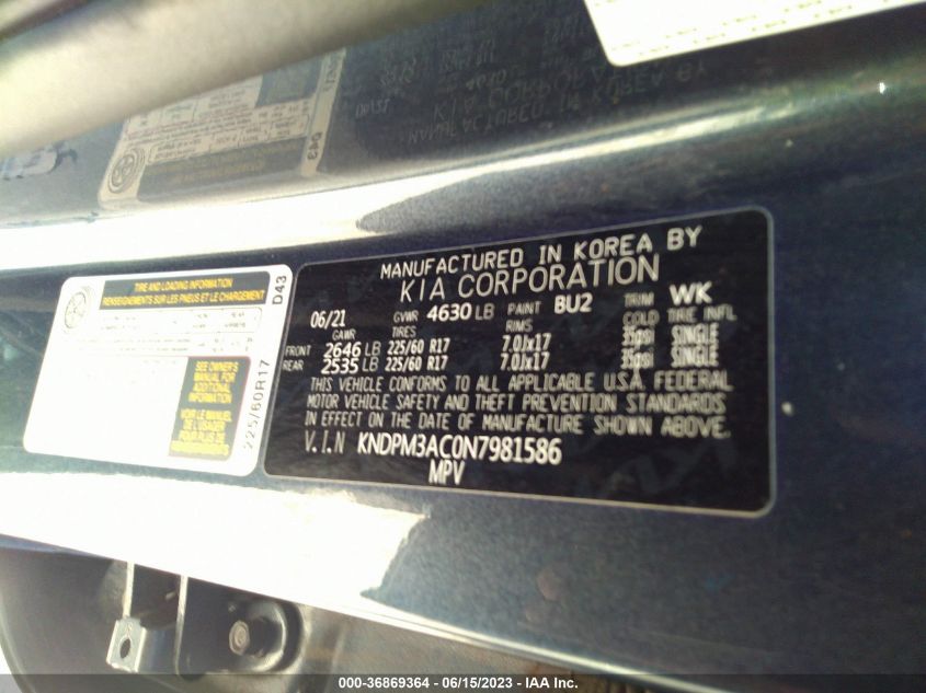 2022 KIA SPORTAGE LX - KNDPM3AC0N7981586