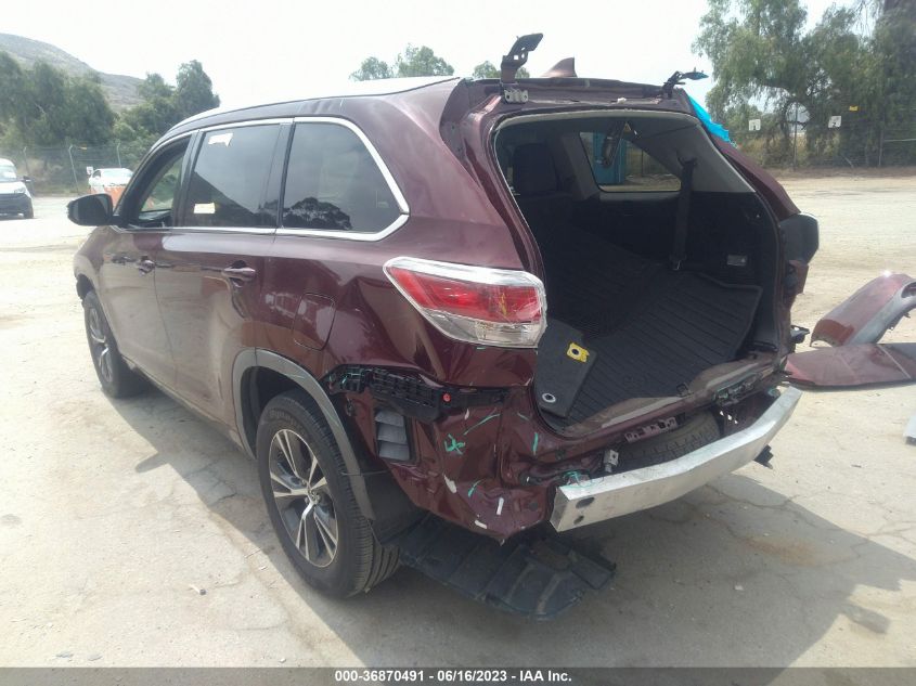2016 TOYOTA HIGHLANDER XLE - 5TDKKRFHXGS132095