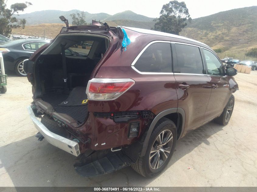 2016 TOYOTA HIGHLANDER XLE - 5TDKKRFHXGS132095