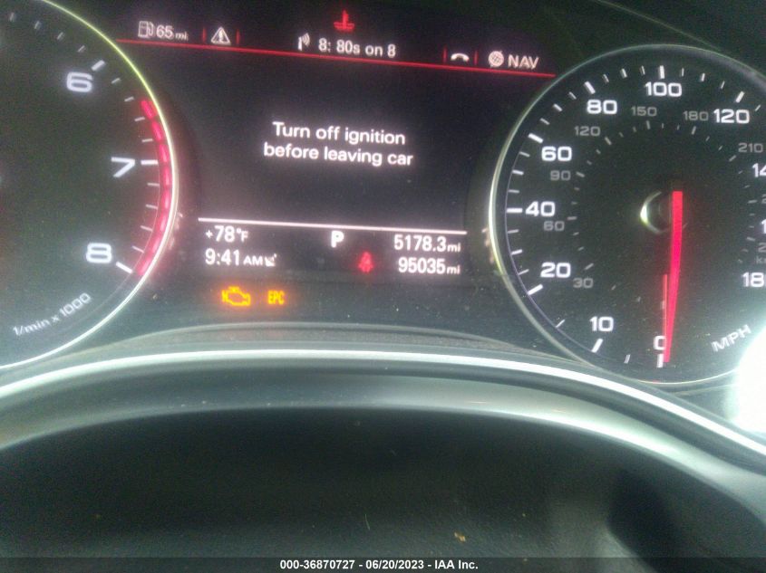 2013 AUDI A6 3.0T PREMIUM PLUS - WAUGGAFCXDN009232