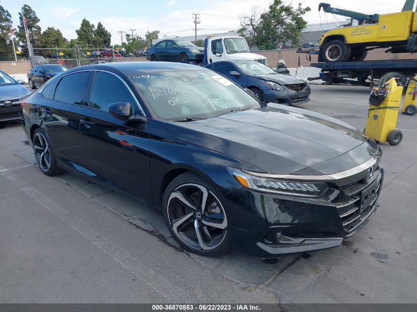 2021 HONDA ACCORD SEDAN SPORT - 1HGCV1F31MA070498