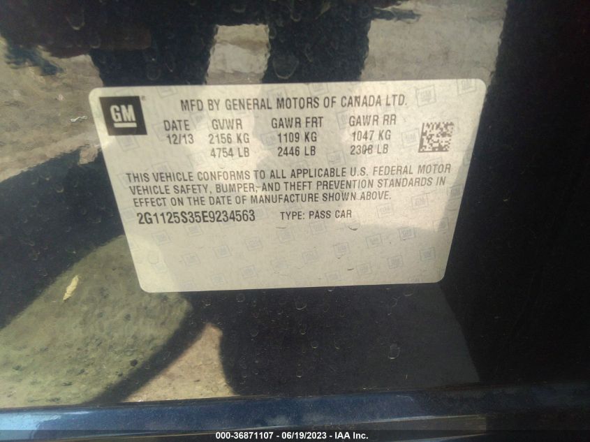 2014 CHEVROLET IMPALA LT - 2G1125S35E9234563
