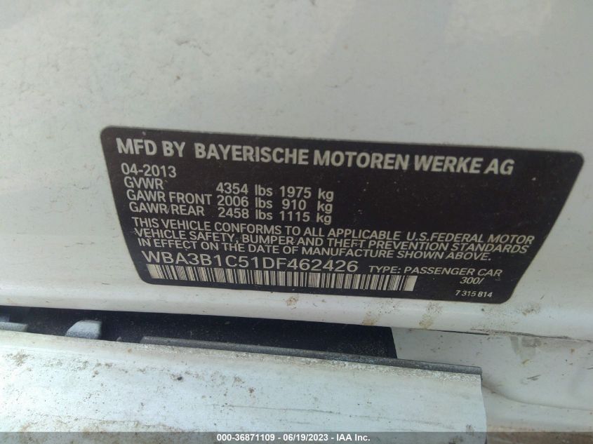 2013 BMW 3 SERIES - 01560044906110405