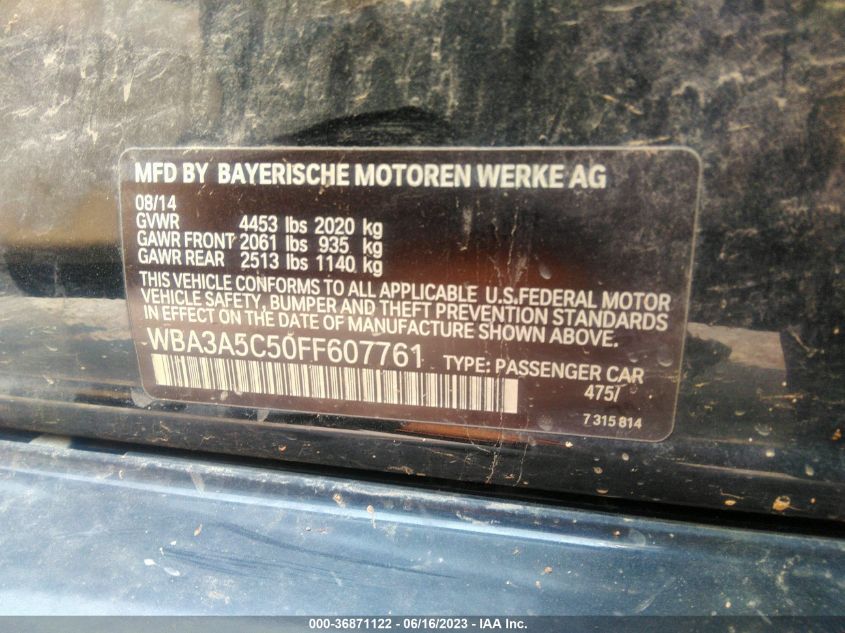 2015 BMW 3 SERIES 328I - WBA3A5C50FF607761