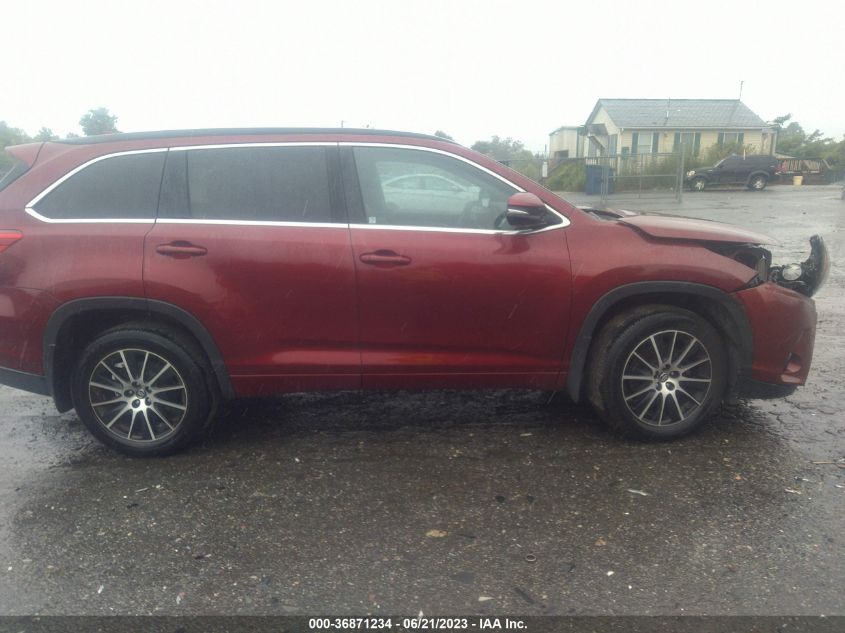 2017 TOYOTA HIGHLANDER XLE/SE - 5TDJZRFH2HS449281