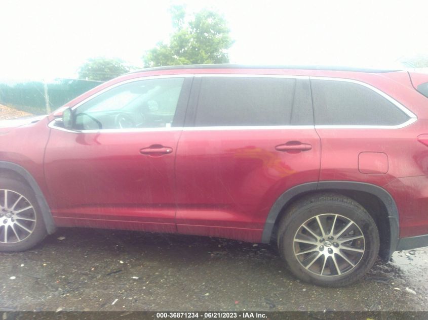 2017 TOYOTA HIGHLANDER XLE/SE - 5TDJZRFH2HS449281