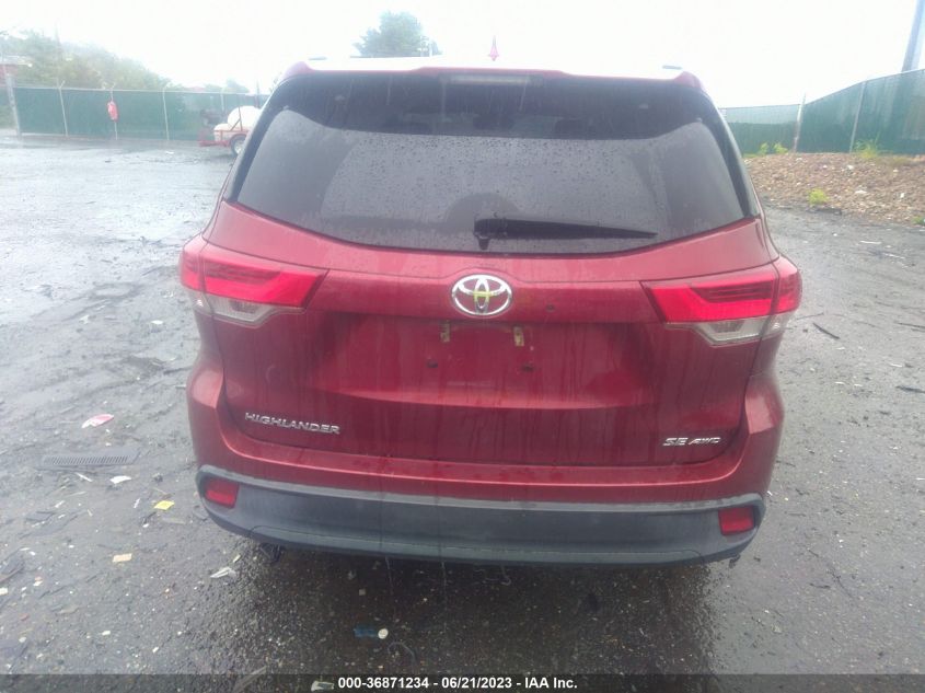 2017 TOYOTA HIGHLANDER XLE/SE - 5TDJZRFH2HS449281
